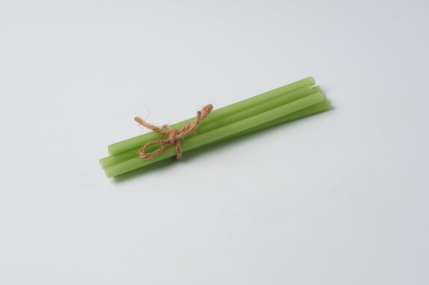 Straw Rice 8×200mm Flat Cut Green Paper Wrapped