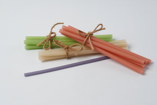 Straw Rice 6×200mm Flat Cut Mix Paper Wrapped