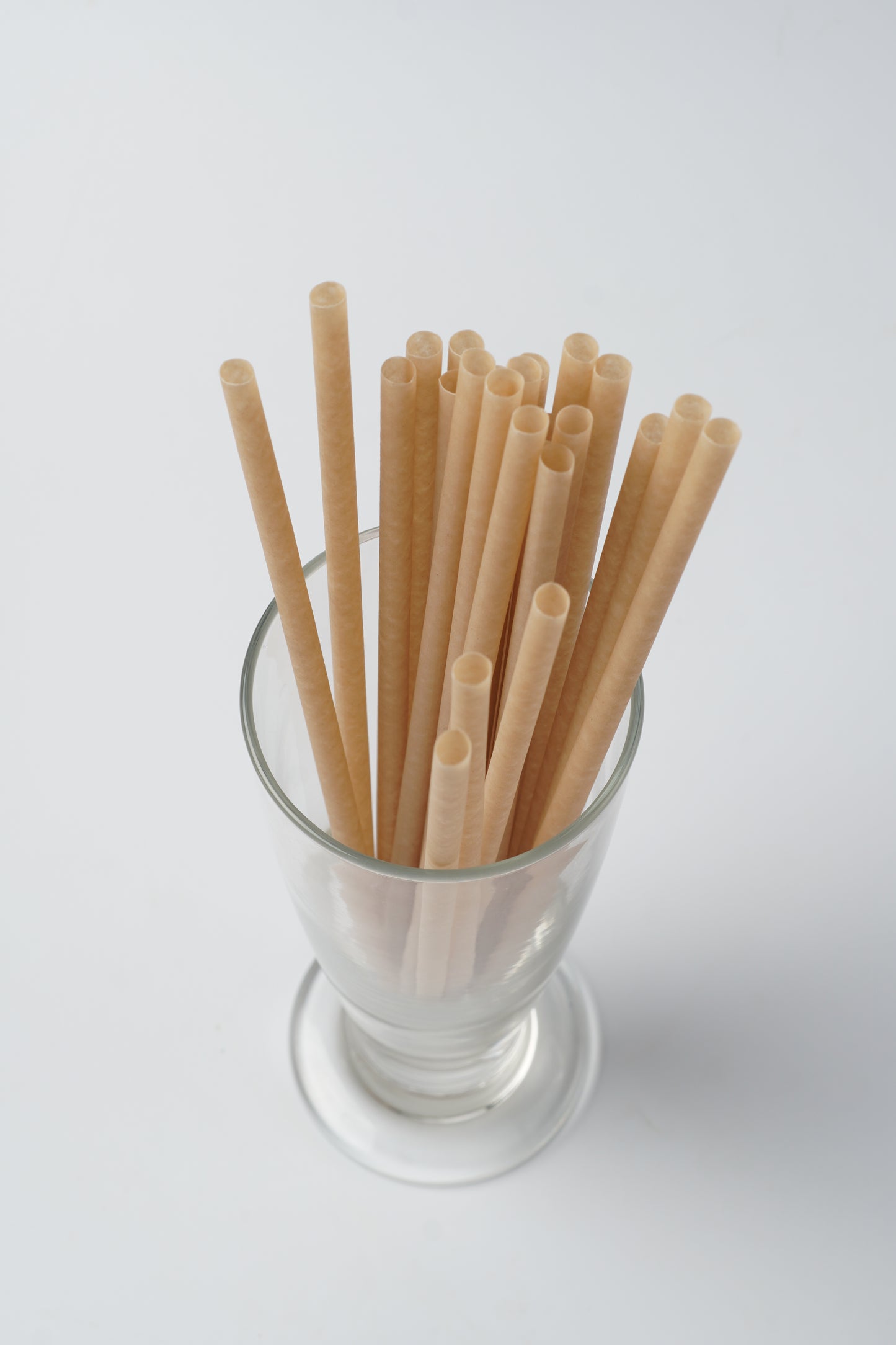 Straw Sugarcane 12×210mm Flat Cut Natural Paper UnWrapped